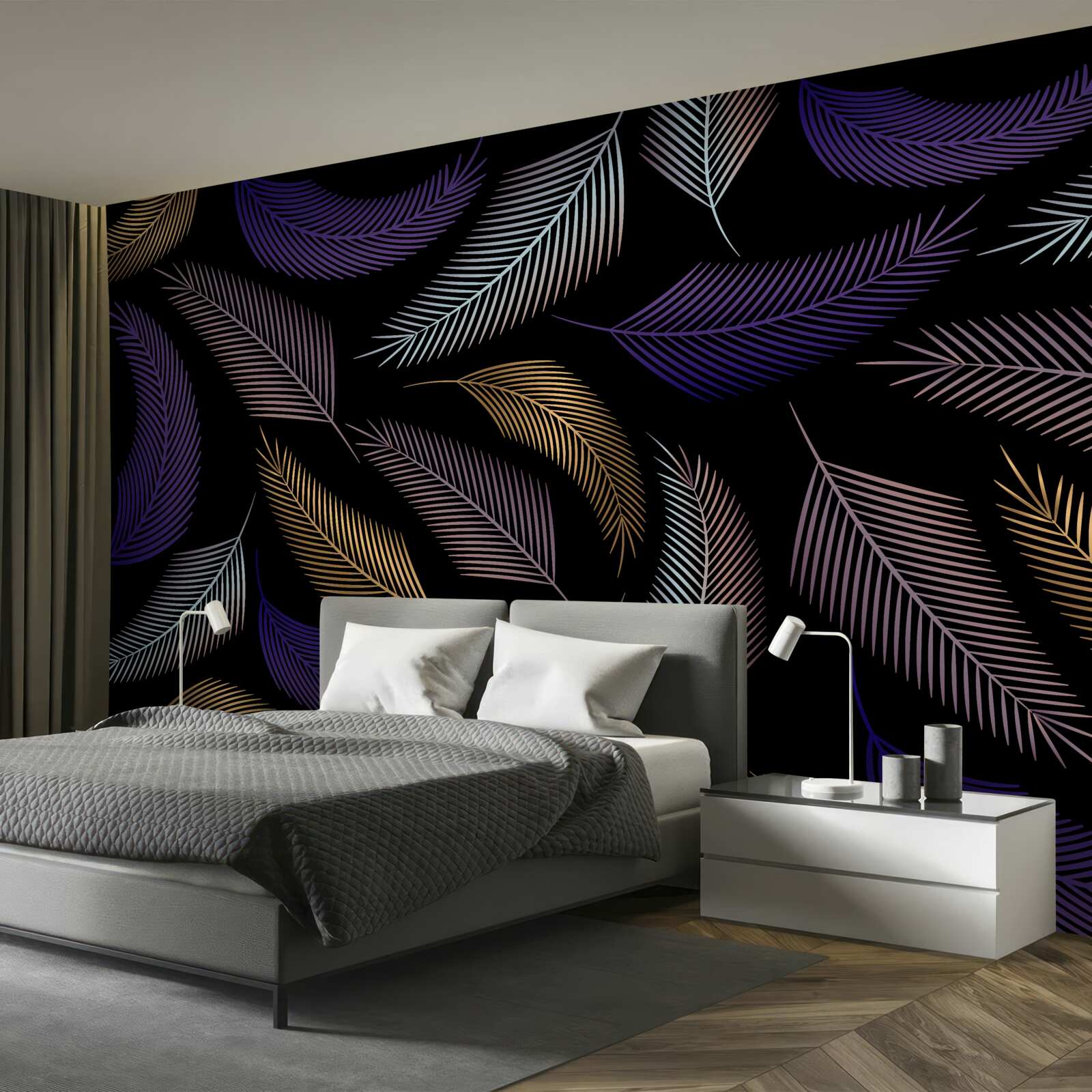 Fototapeta jesenné lístie v tmavých farbách