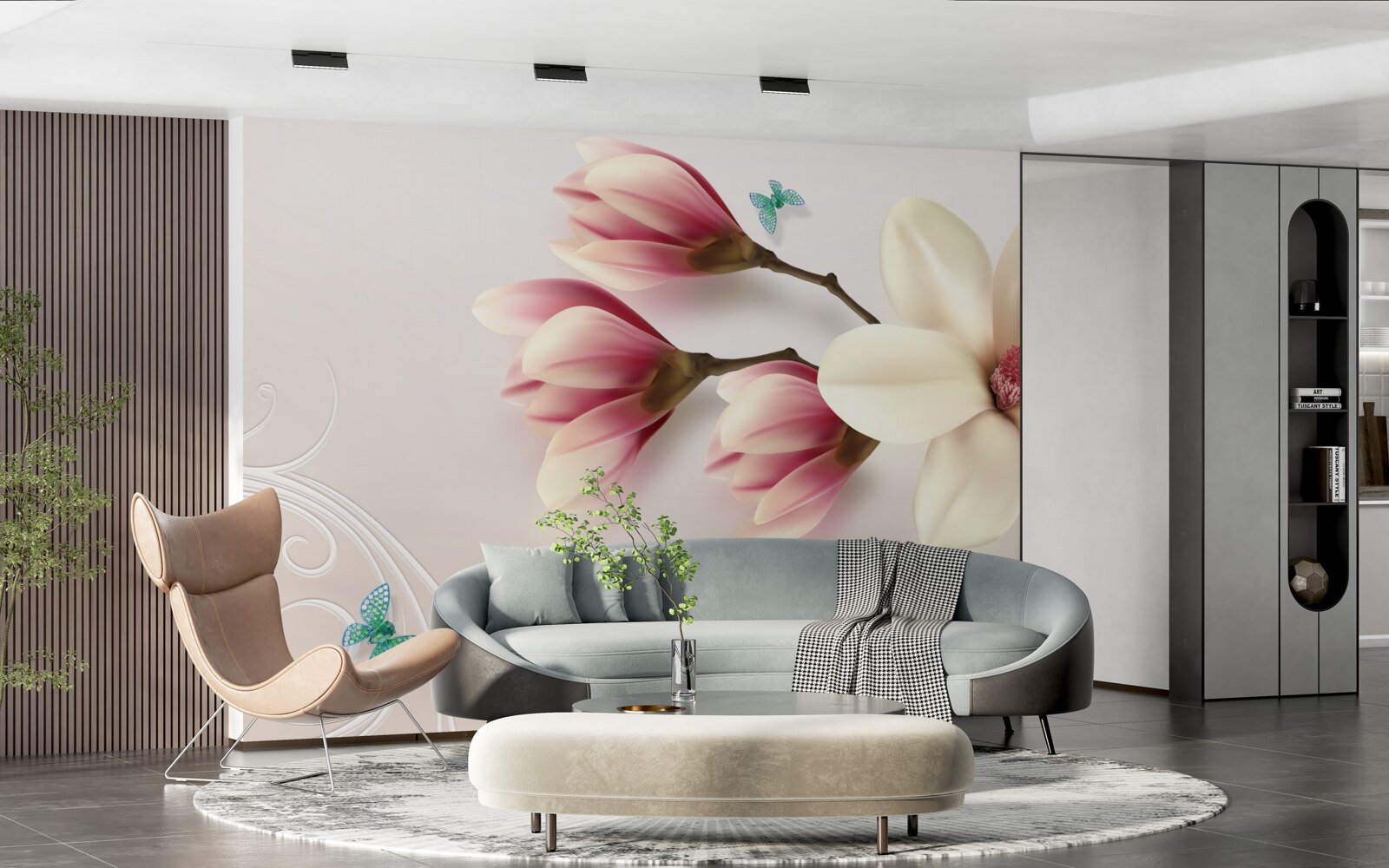 Fototapeta biela magnólia v plnom kvete