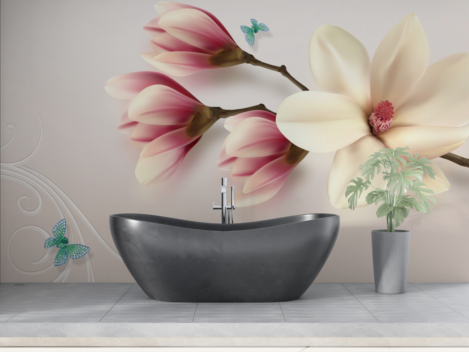 Fototapeta biela magnólia v plnom kvete