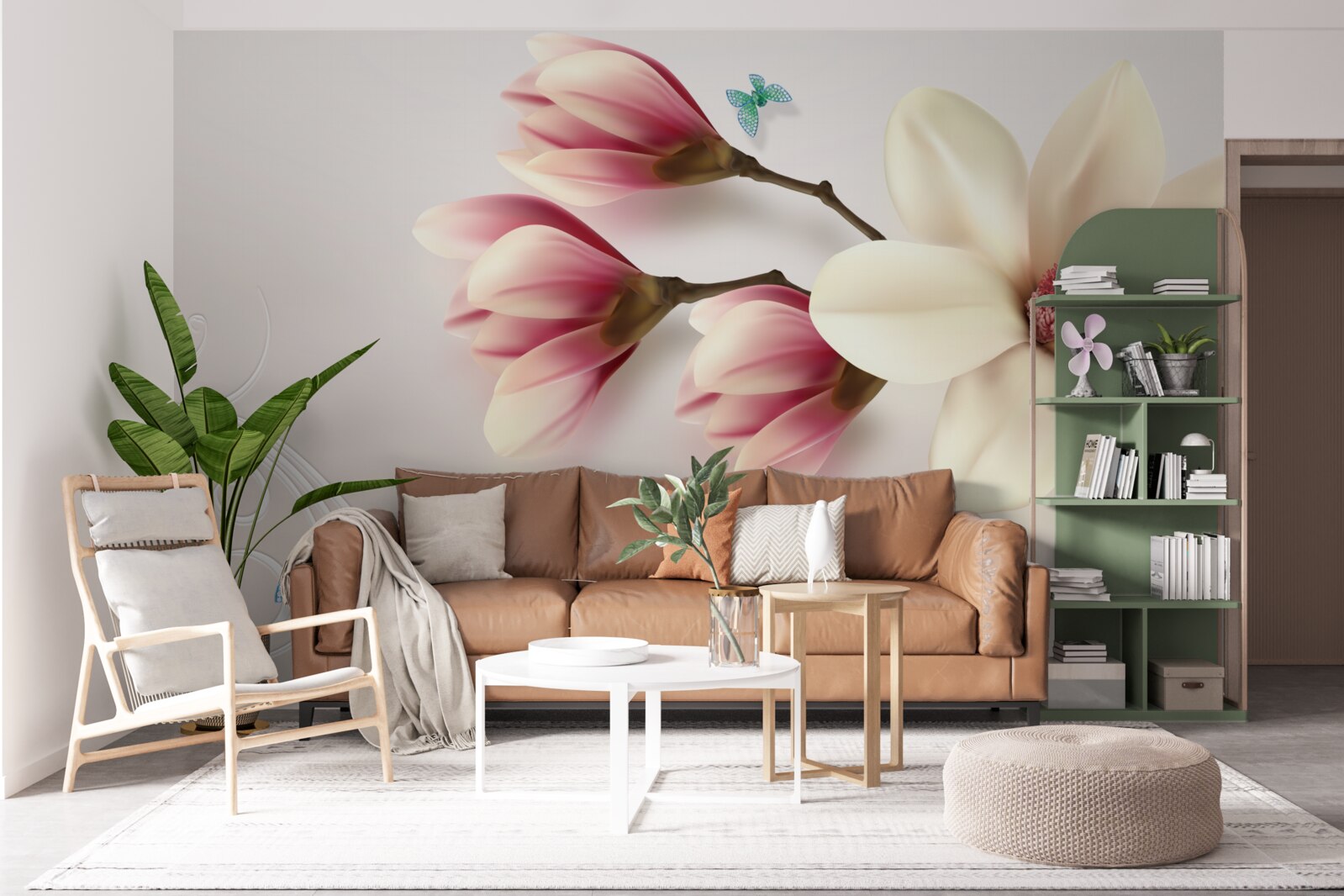 Fototapeta biela magnólia v plnom kvete