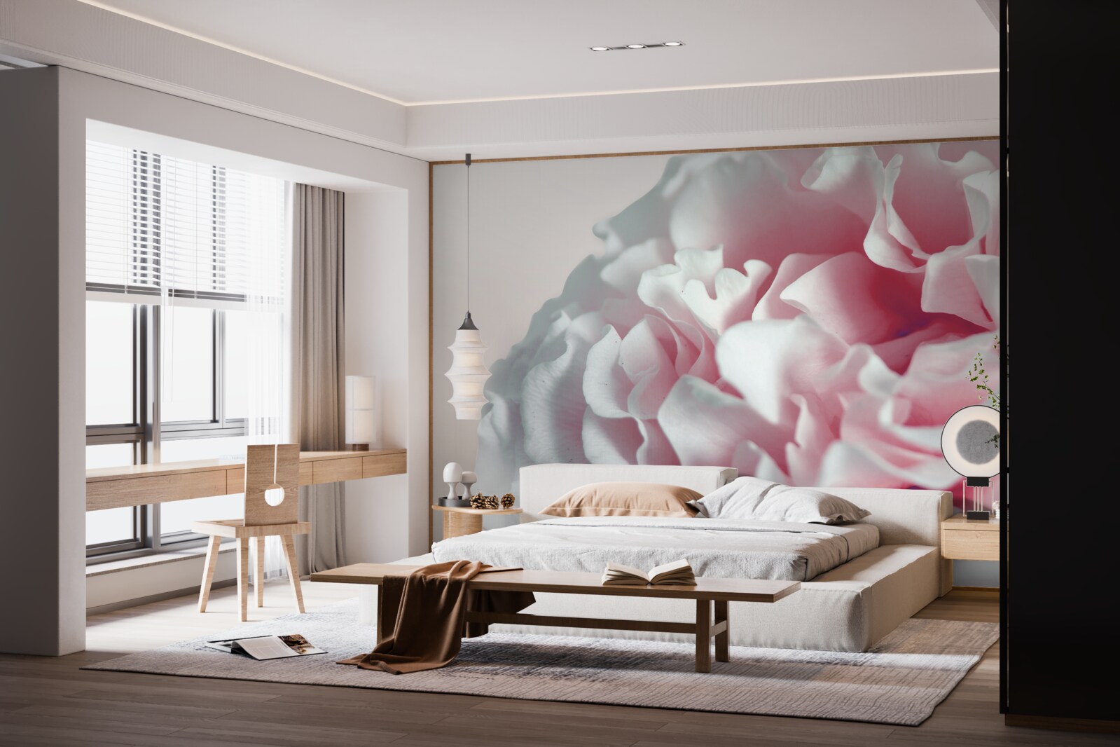 Fototapeta mäkký, svetloružový púčik