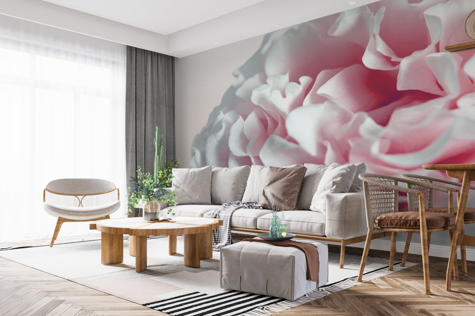 Fototapeta mäkký, svetloružový púčik