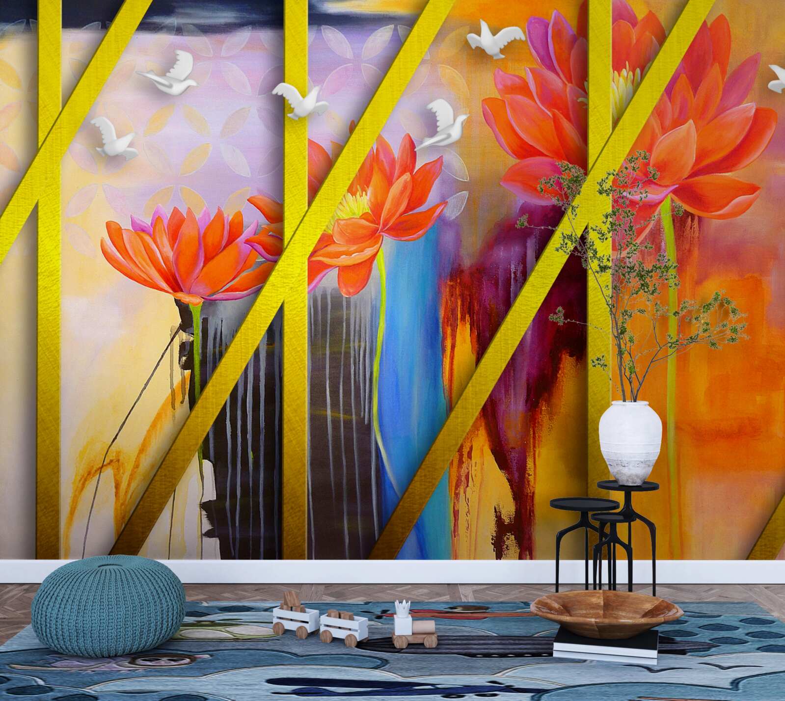 Fototapeta ohnivo farebná abstrakcia