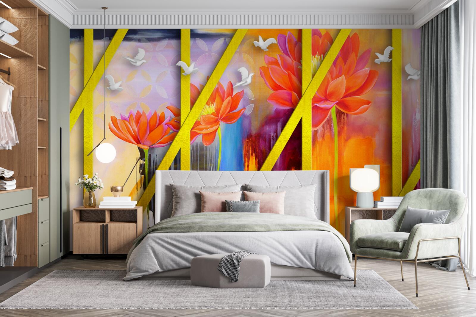 Fototapeta ohnivo farebná abstrakcia