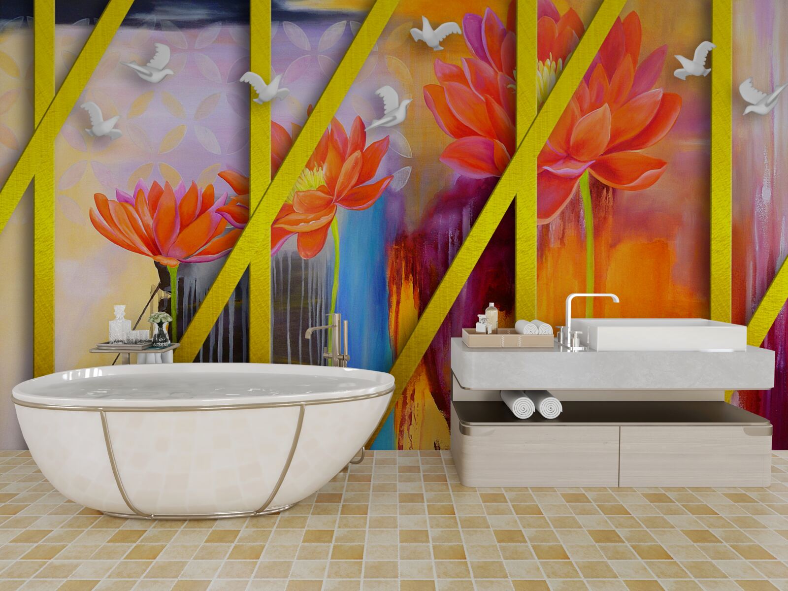 Fototapeta ohnivo farebná abstrakcia