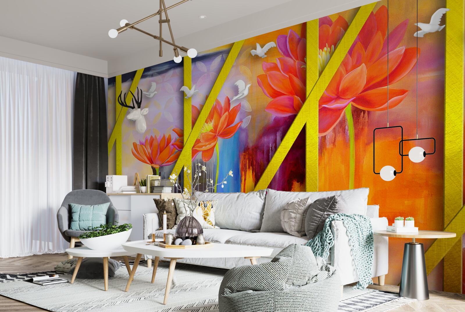 Fototapeta ohnivo farebná abstrakcia