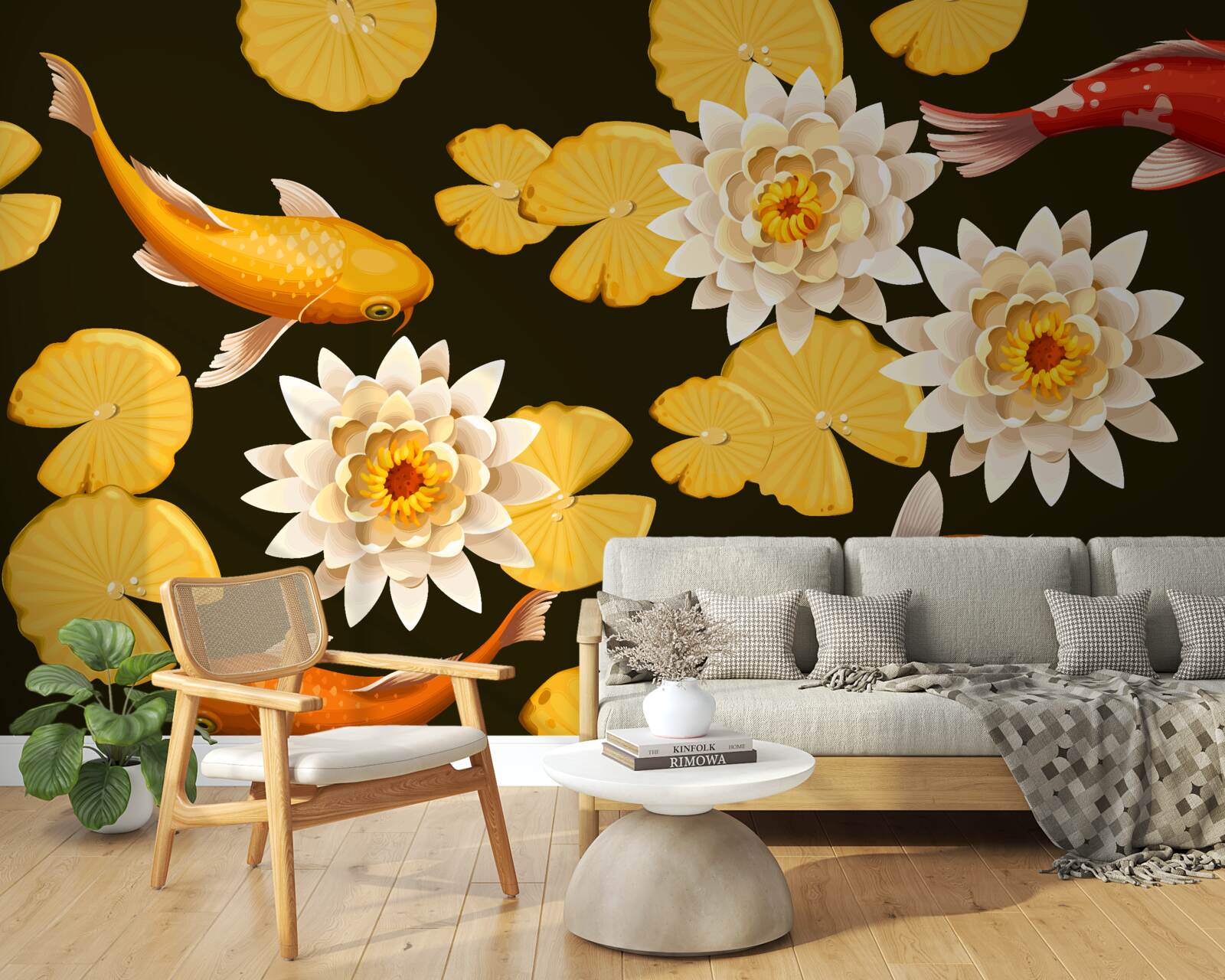 Fototapeta jesenné jazero zdobí rozkvitnutý lotos