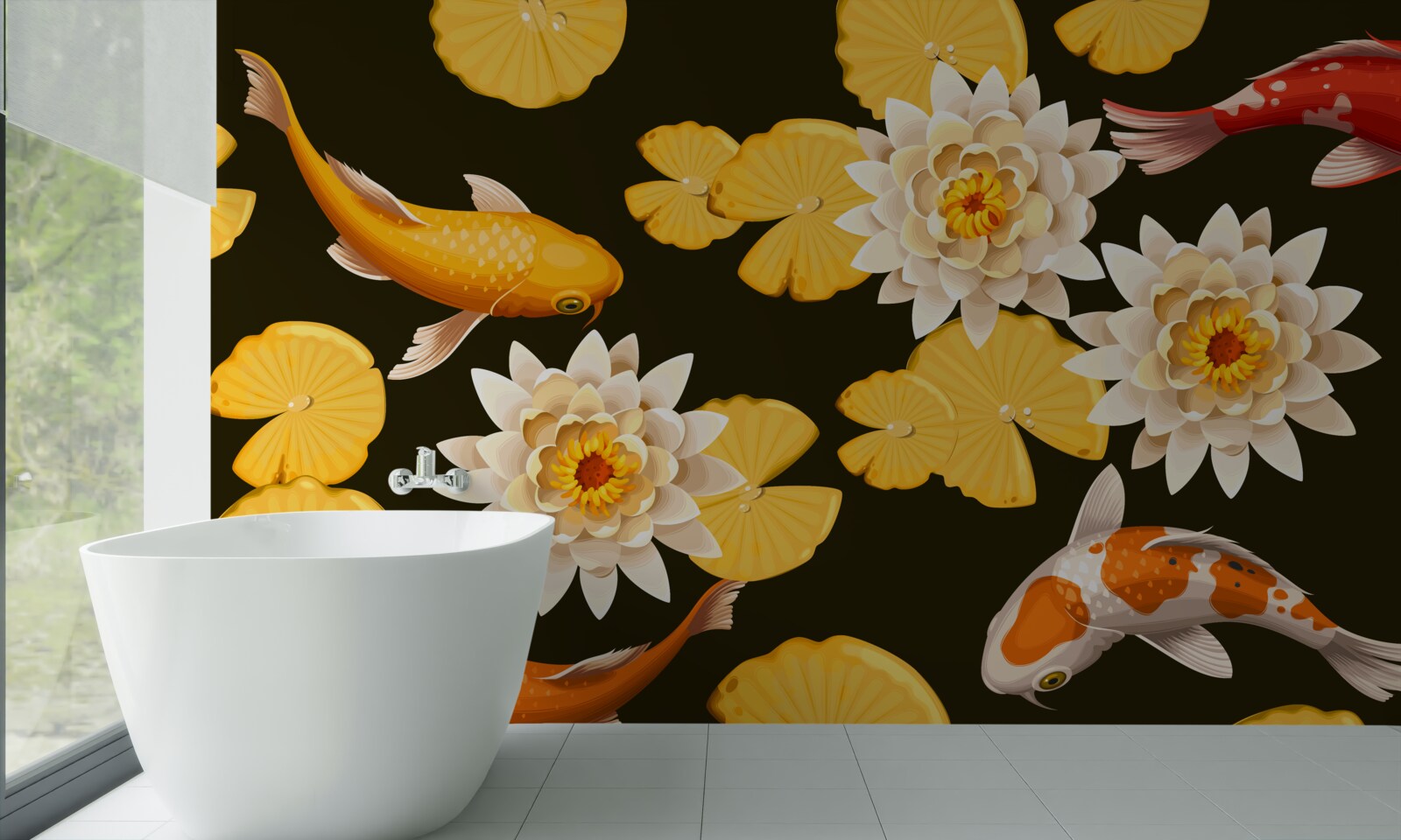 Fototapeta jesenné jazero zdobí rozkvitnutý lotos