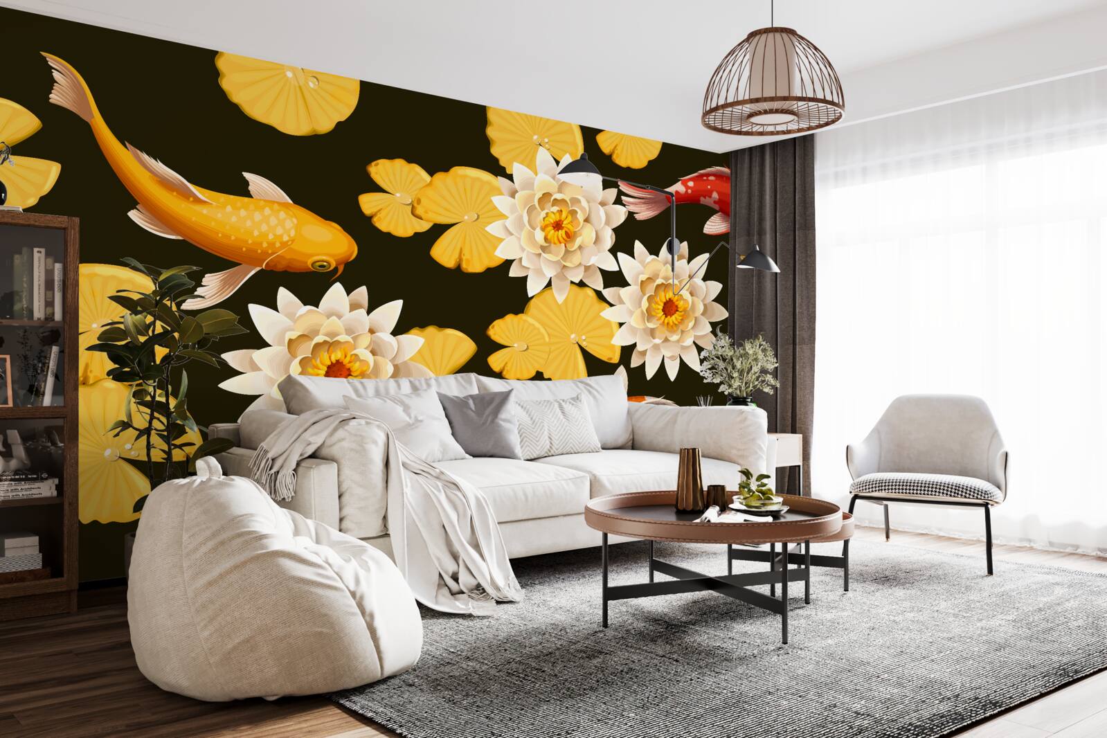 Fototapeta jesenné jazero zdobí rozkvitnutý lotos