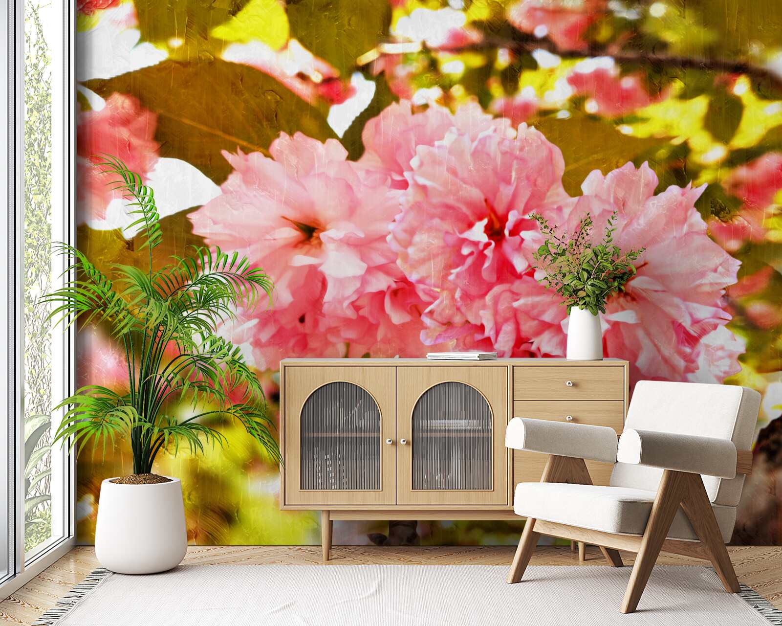 Fototapeta kanzan sakura v plnom kvete