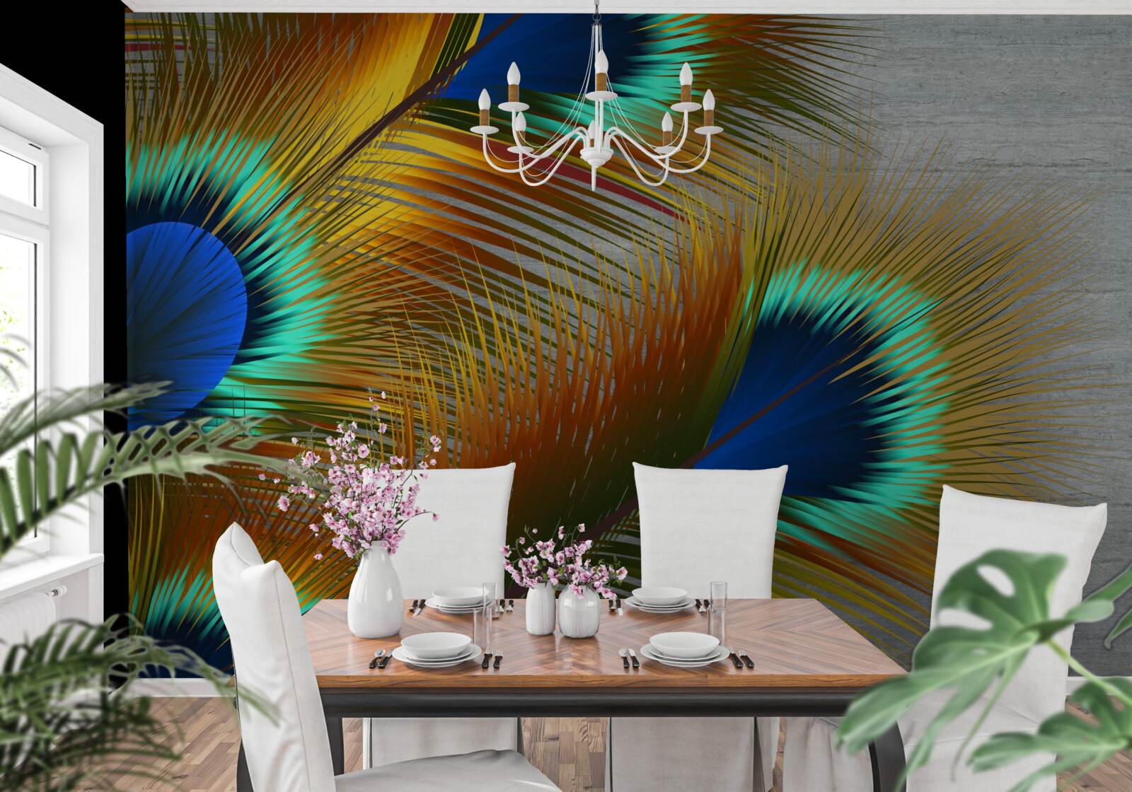 Fototapeta bujné pávie perá