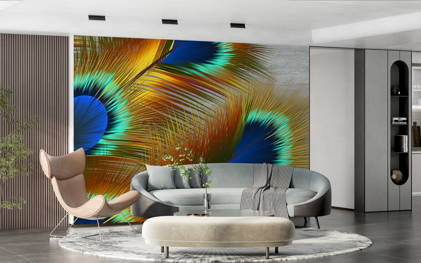 Fototapeta bujné pávie perá