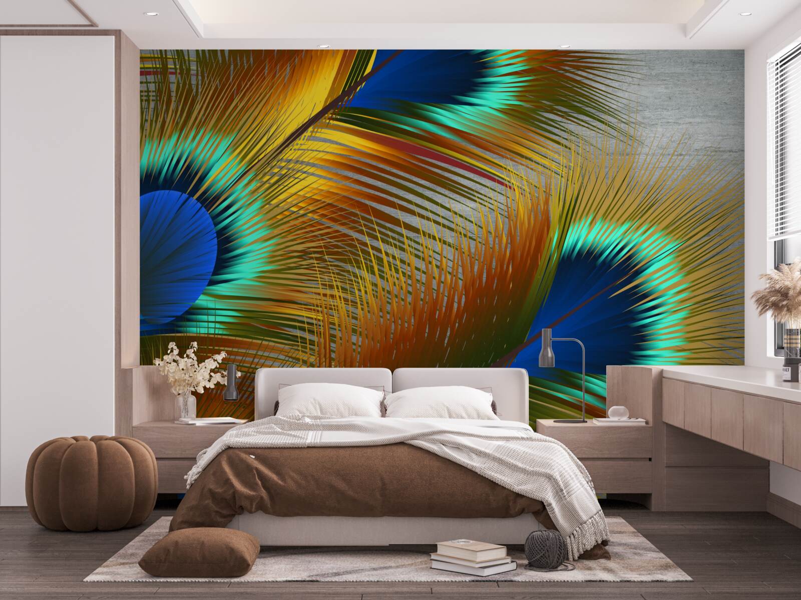 Fototapeta bujné pávie perá