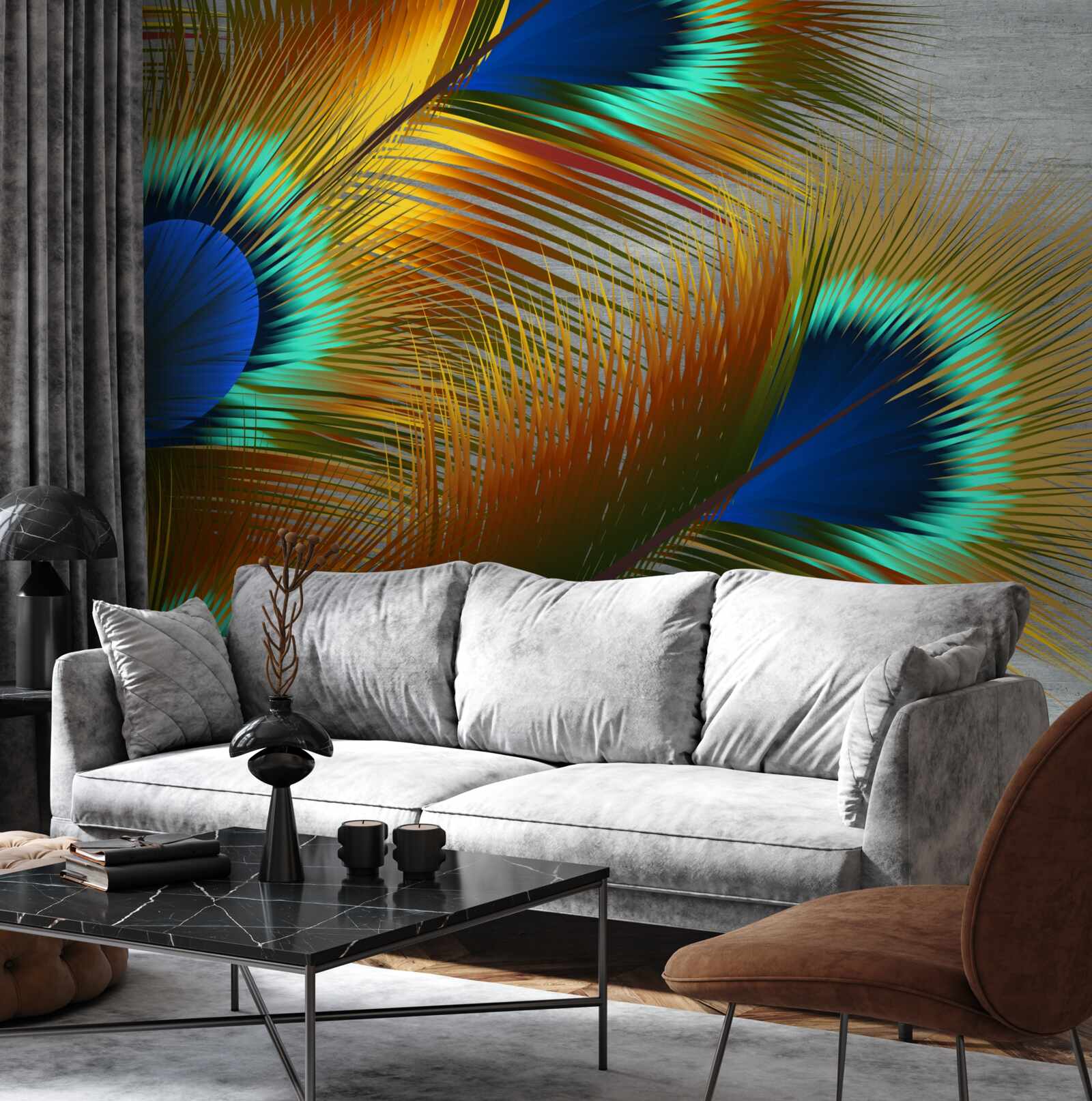 Fototapeta bujné pávie perá