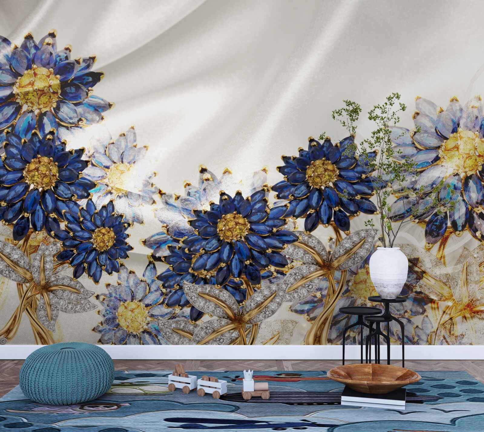 Fototapeta úžasné zafírové kvety