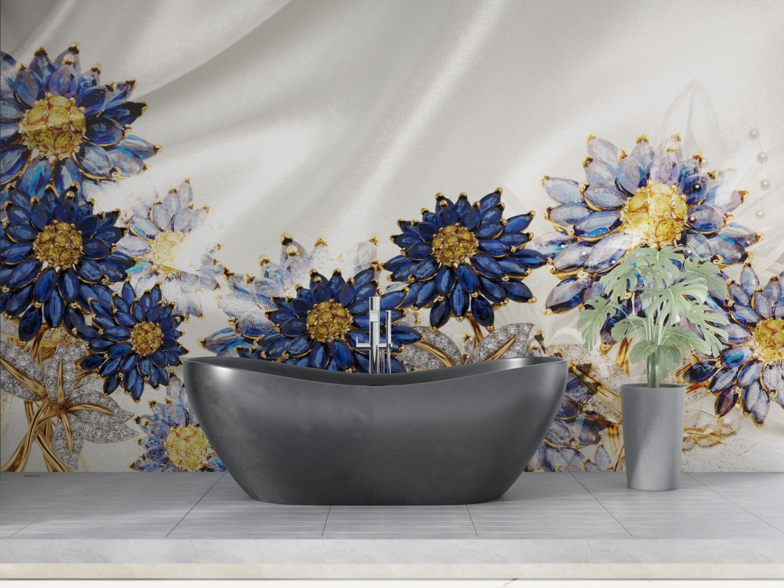 Fototapeta úžasné zafírové kvety