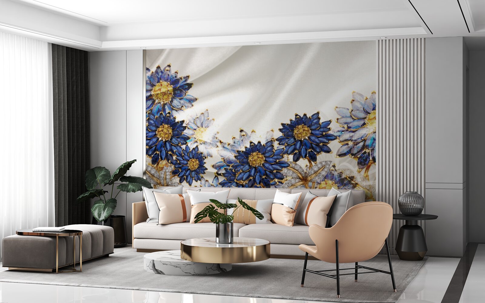 Fototapeta úžasné zafírové kvety