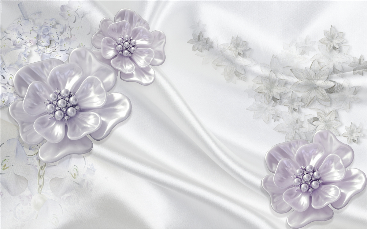 Fototapeta na hodvábe sú krásne orgovánové kvety