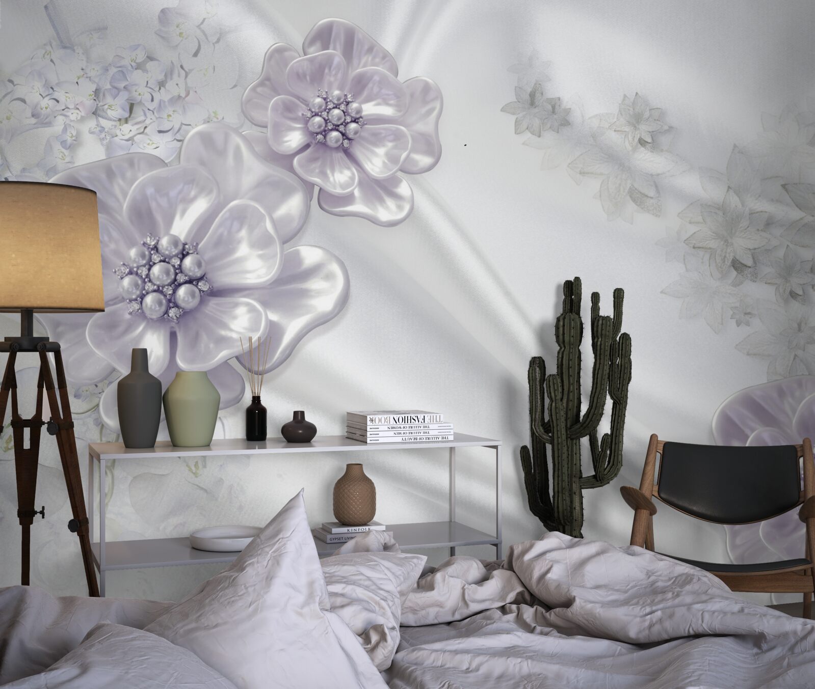 Fototapeta na hodvábe sú krásne orgovánové kvety