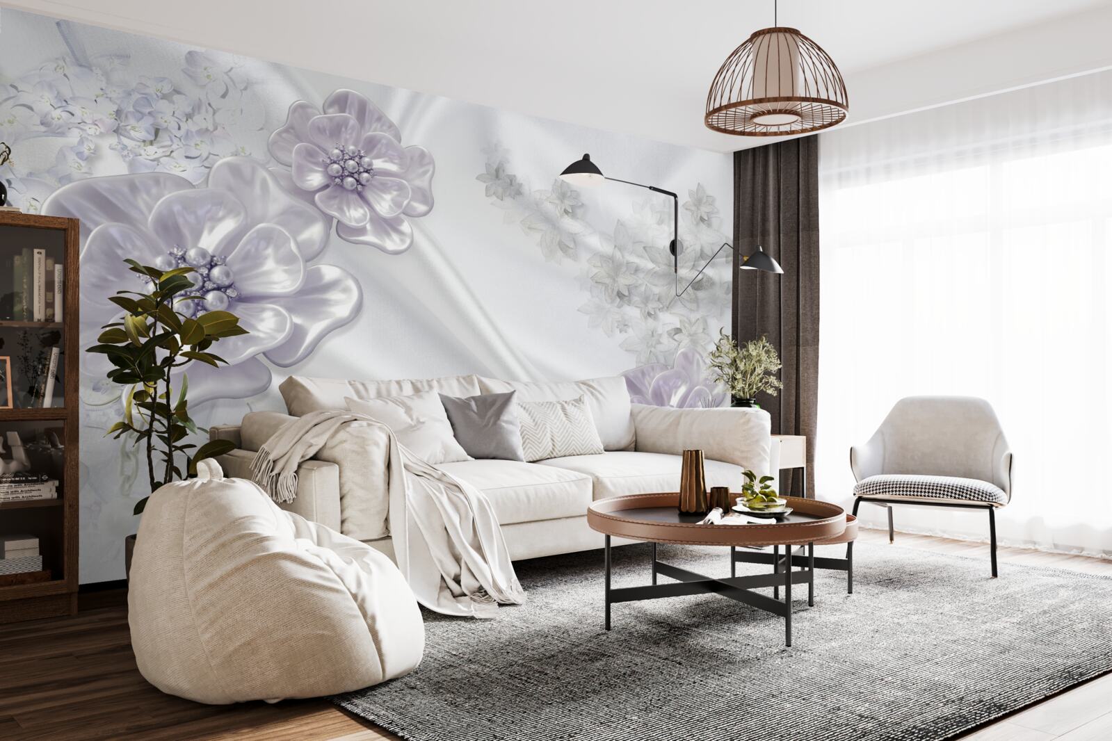 Fototapeta na hodvábe sú krásne orgovánové kvety