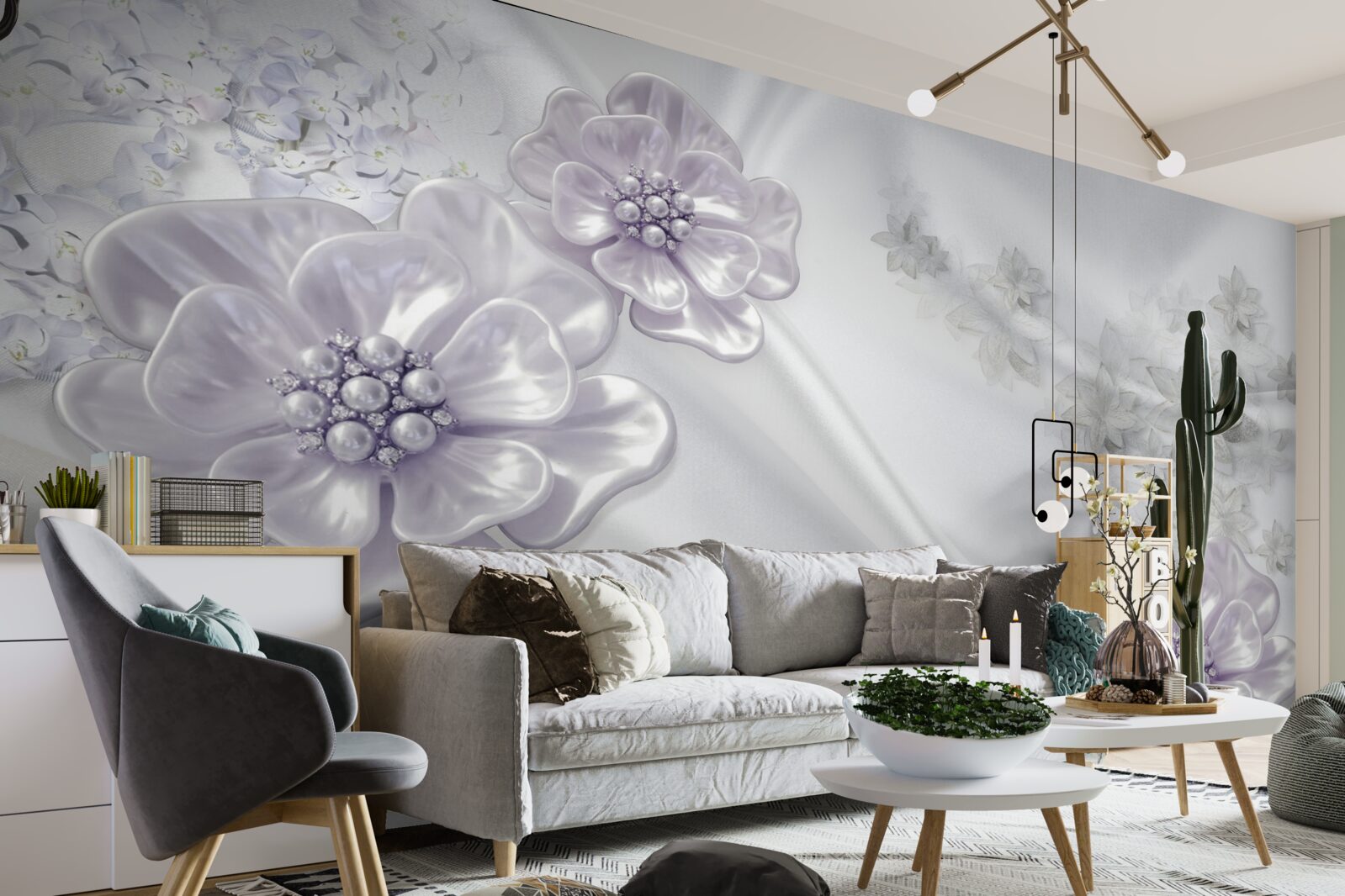 Fototapeta na hodvábe sú krásne orgovánové kvety