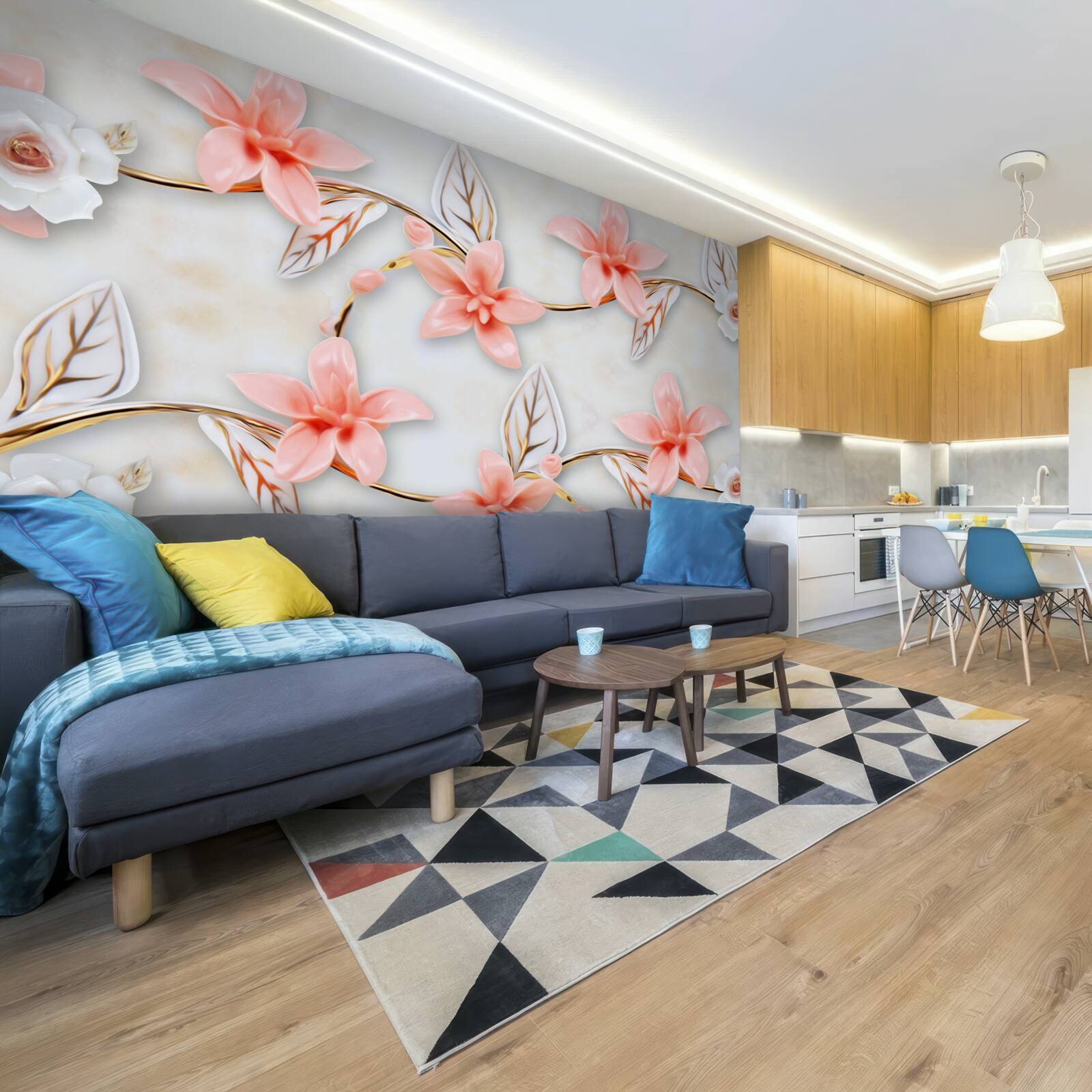 Fototapeta ružové magnólie na konároch