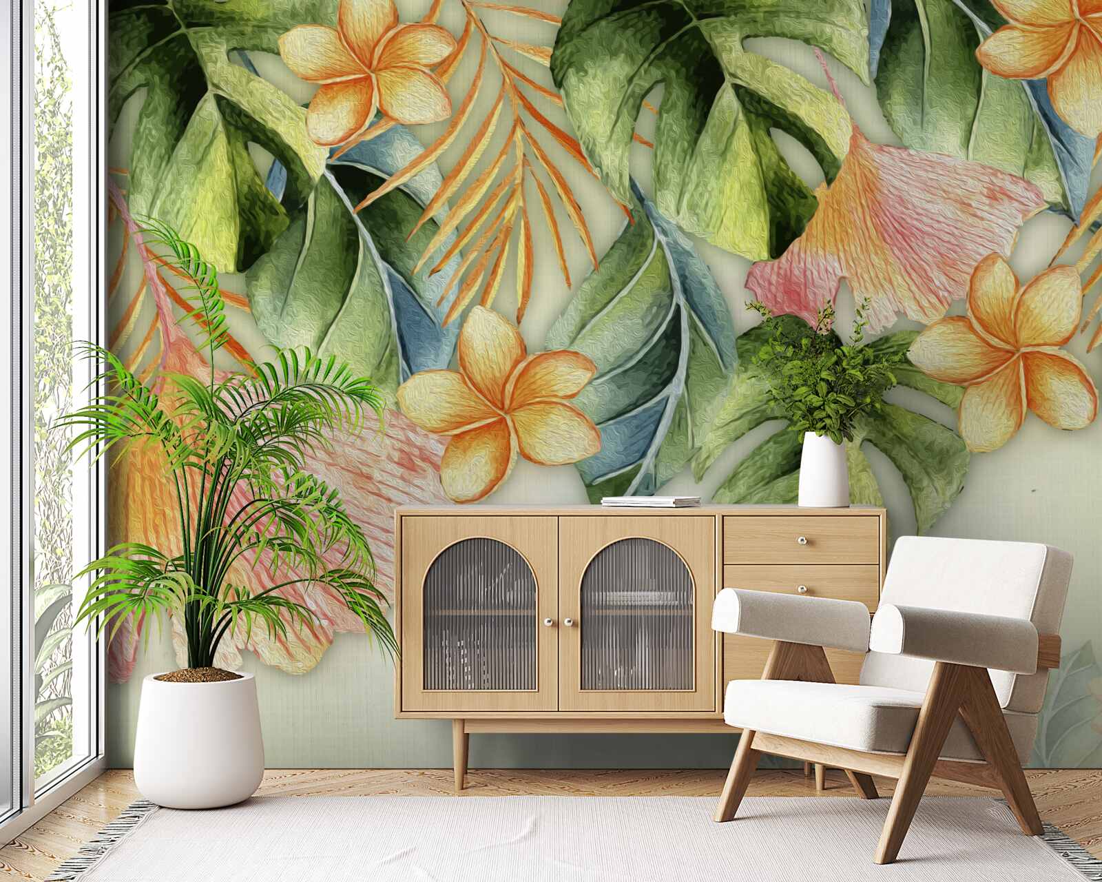 Fototapeta farebné listy z trópov