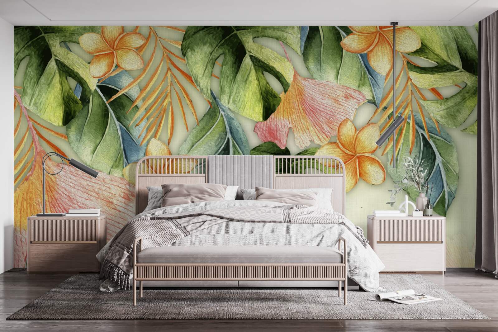 Fototapeta farebné listy z trópov