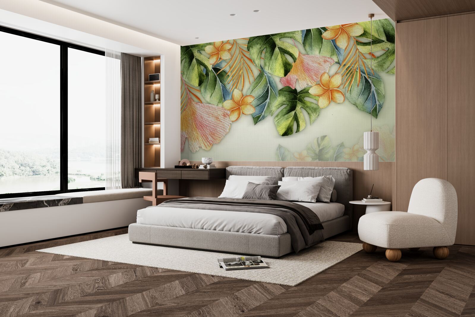 Fototapeta farebné listy z trópov