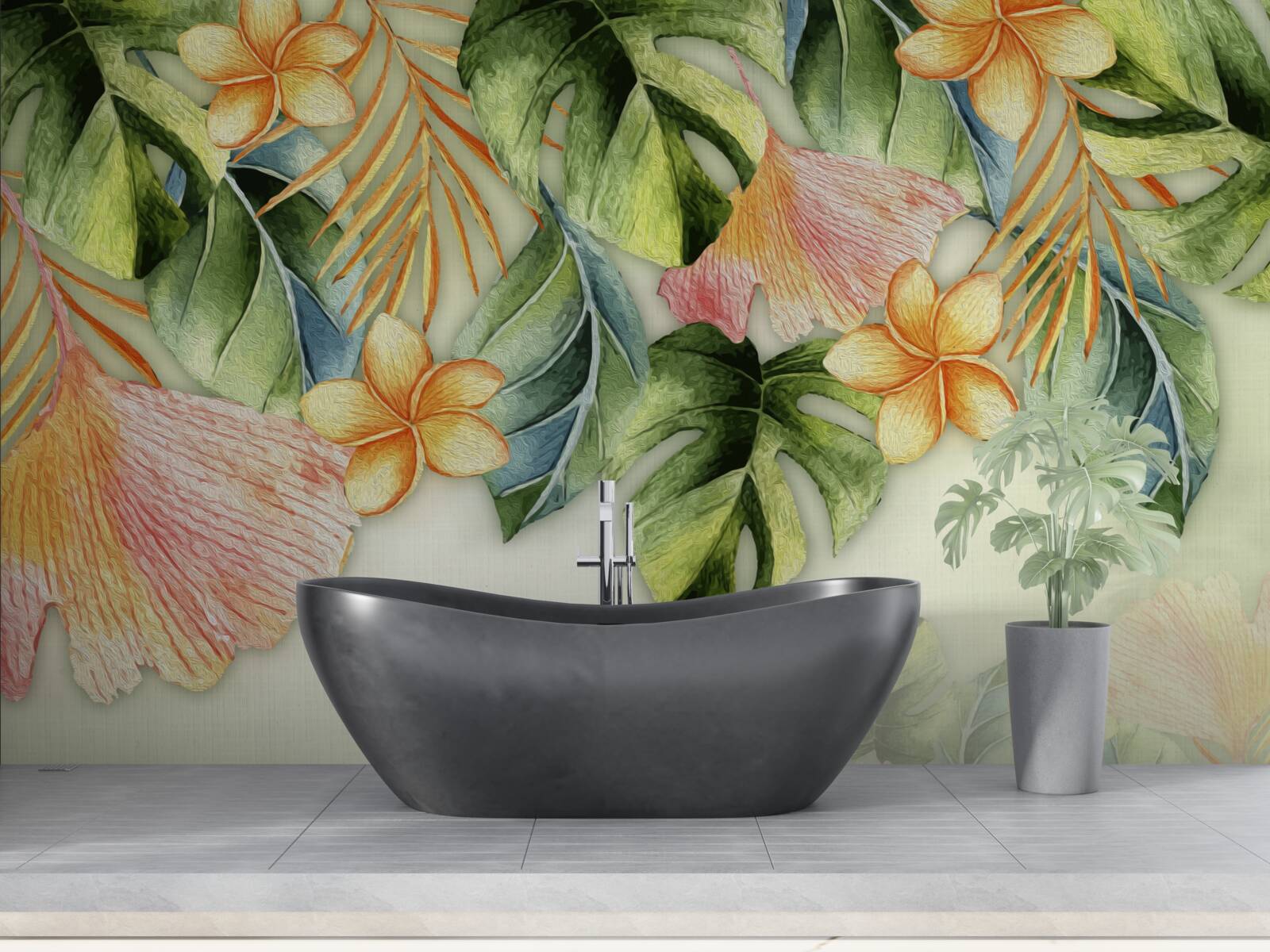 Fototapeta farebné listy z trópov