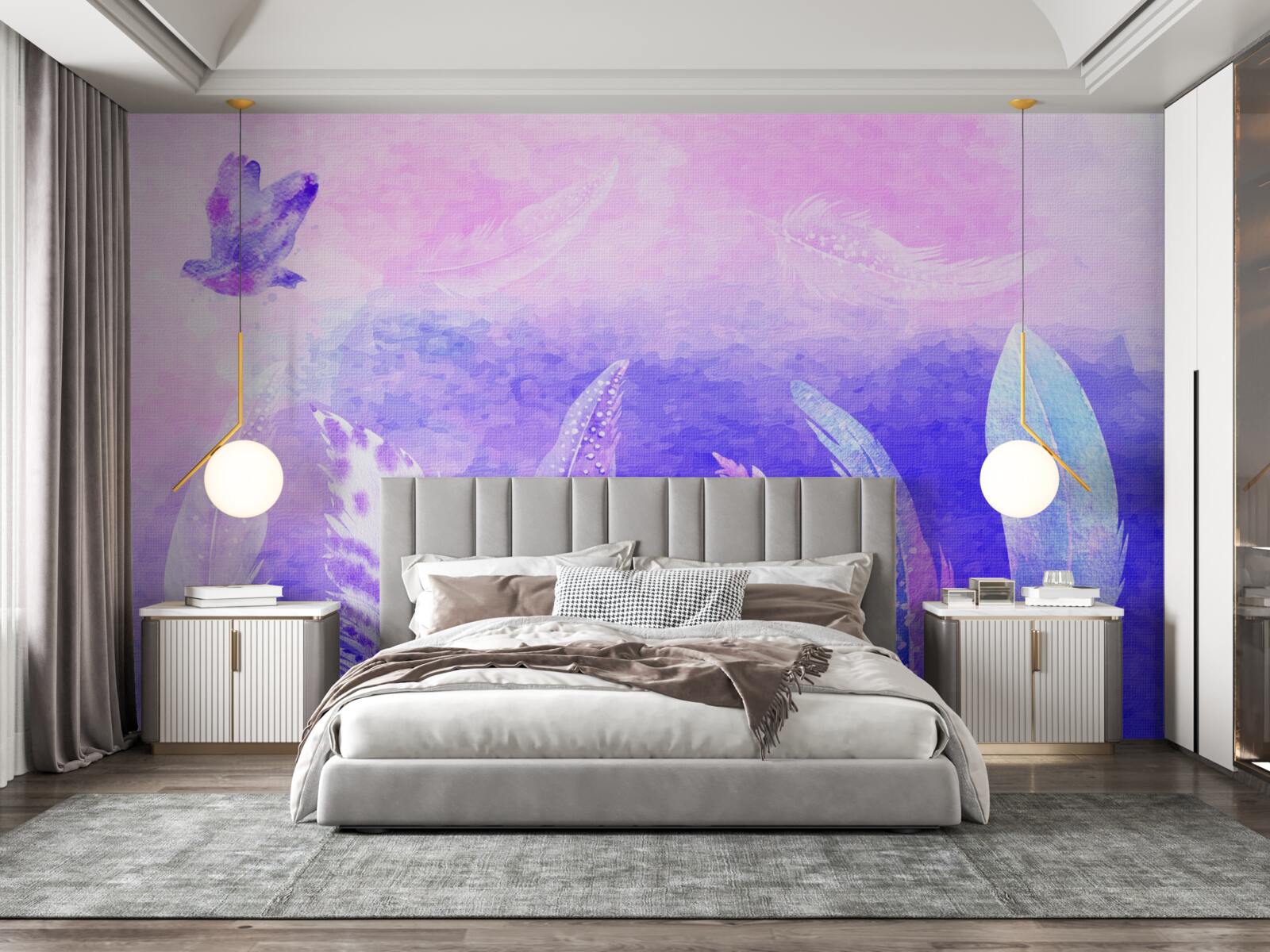 Fototapeta vták letiaci cez perie