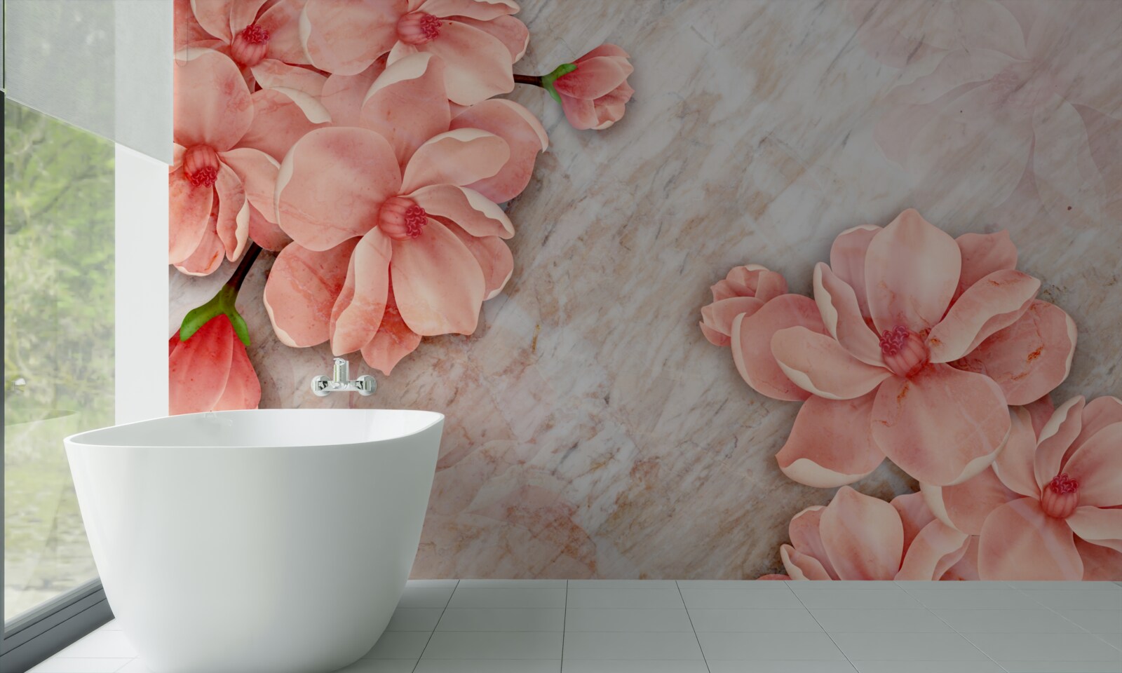 Fototapeta magnólie s ružovými kvetmi