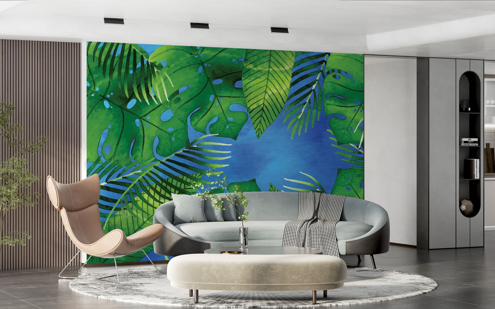 Fototapeta tropické listy otvorené modrej oblohe