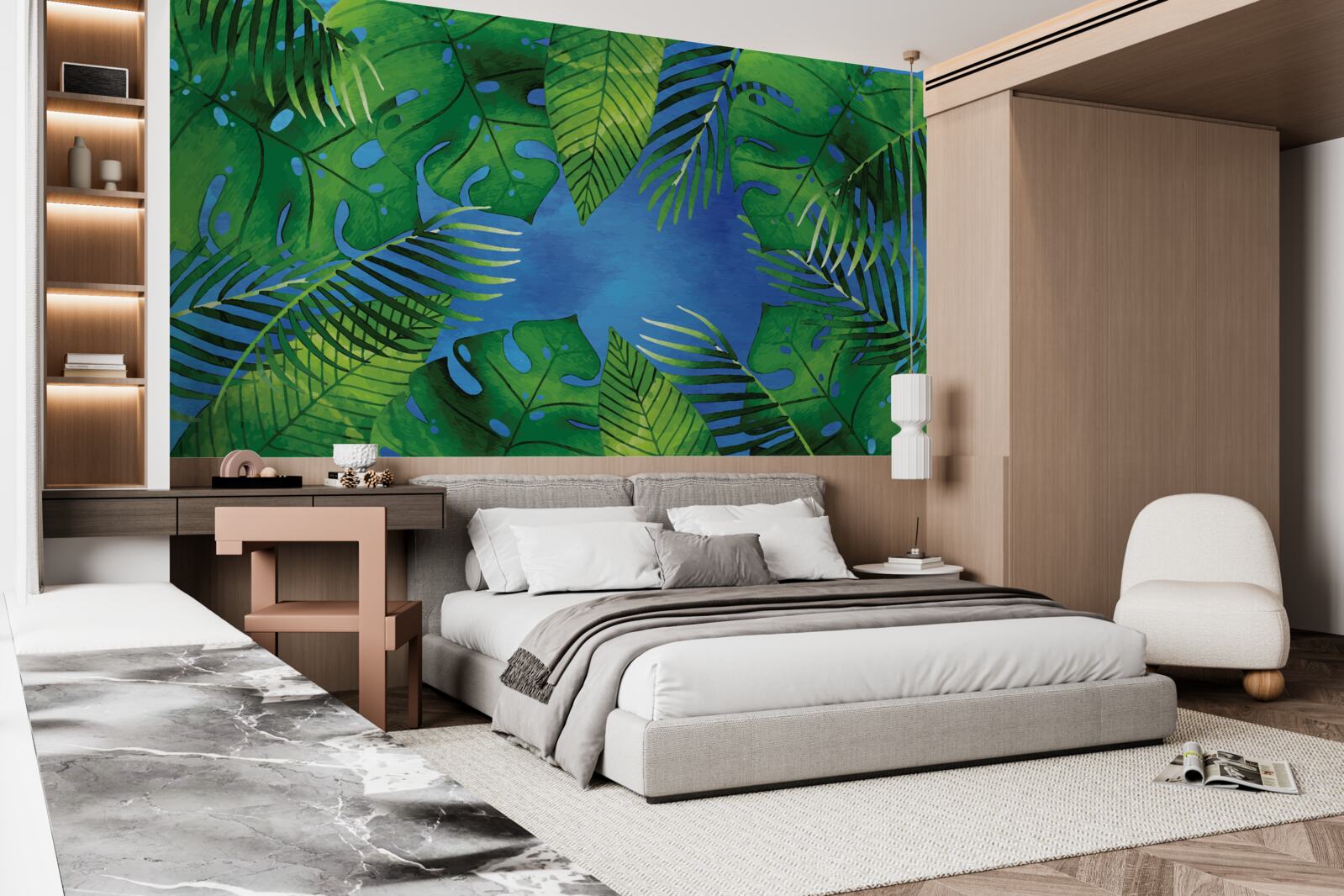 Fototapeta tropické listy otvorené modrej oblohe