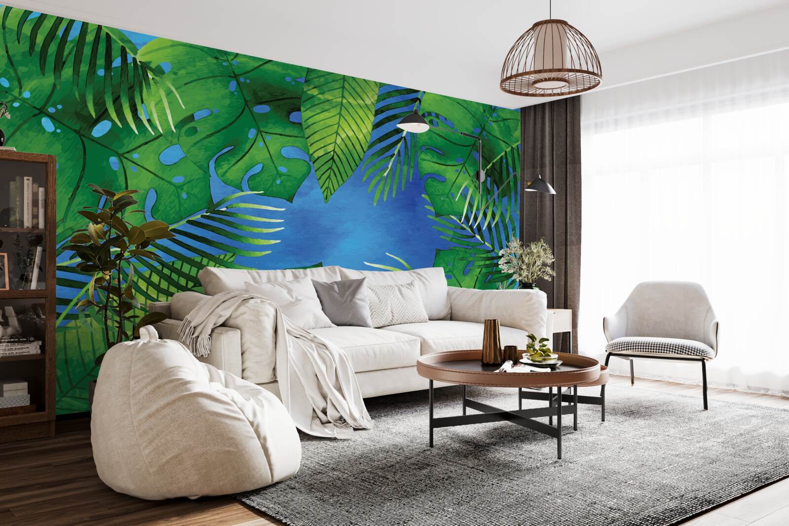 Fototapeta tropické listy otvorené modrej oblohe