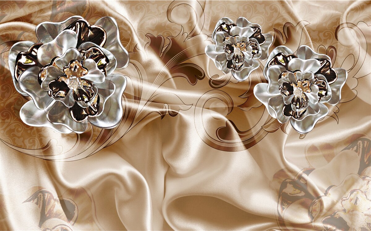 Fototapeta kúzelná hra s kamienkami na broskyňovom hodvábe