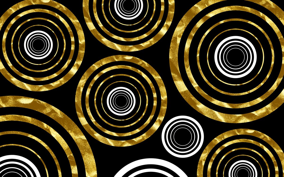 Fototapeta obrúčky zo zlata s bielym stredom