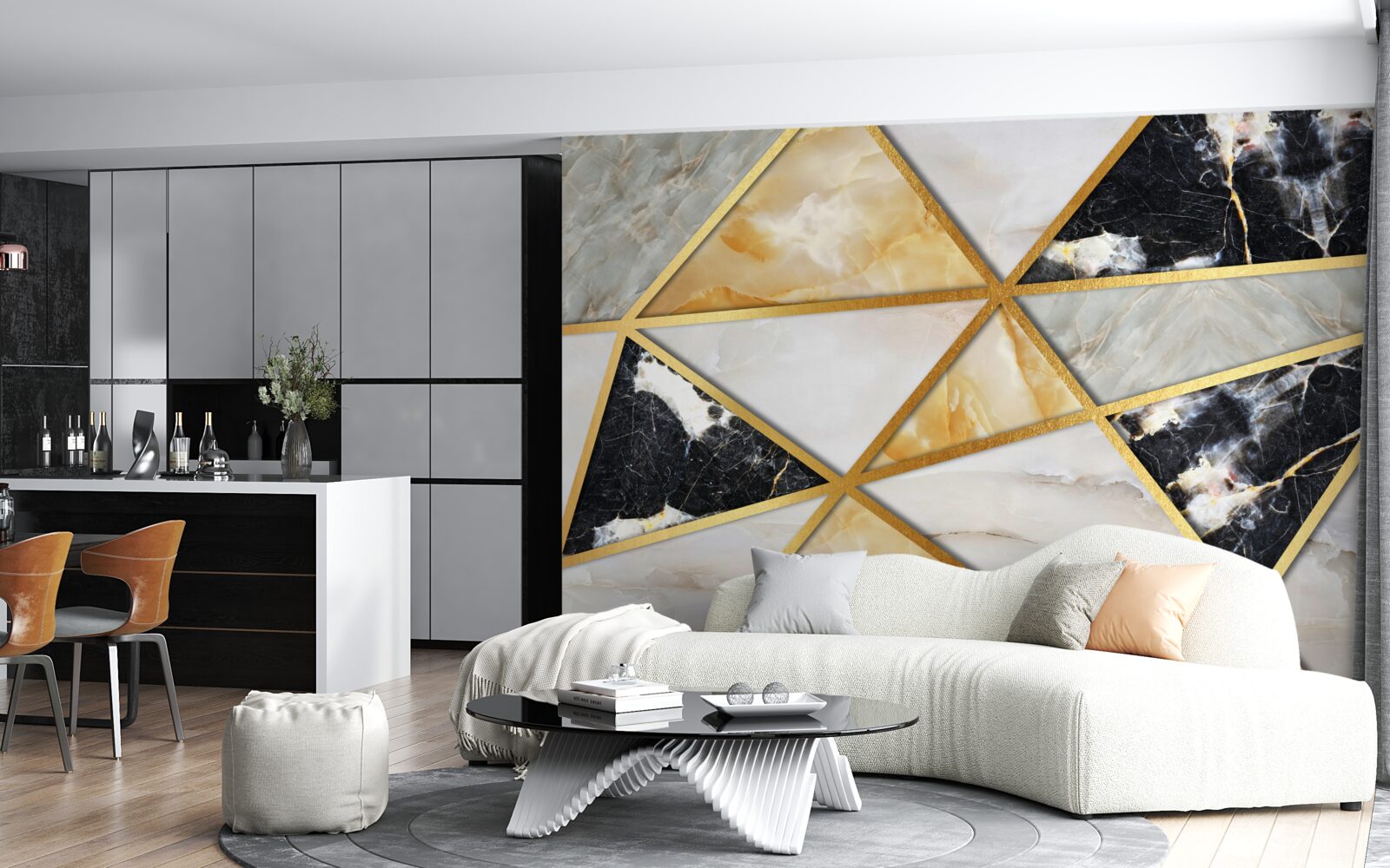 Fototapeta mramorové pozadie s geometrickým vzorom