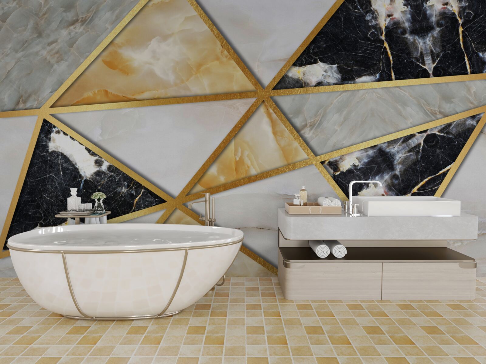 Fototapeta mramorové pozadie s geometrickým vzorom