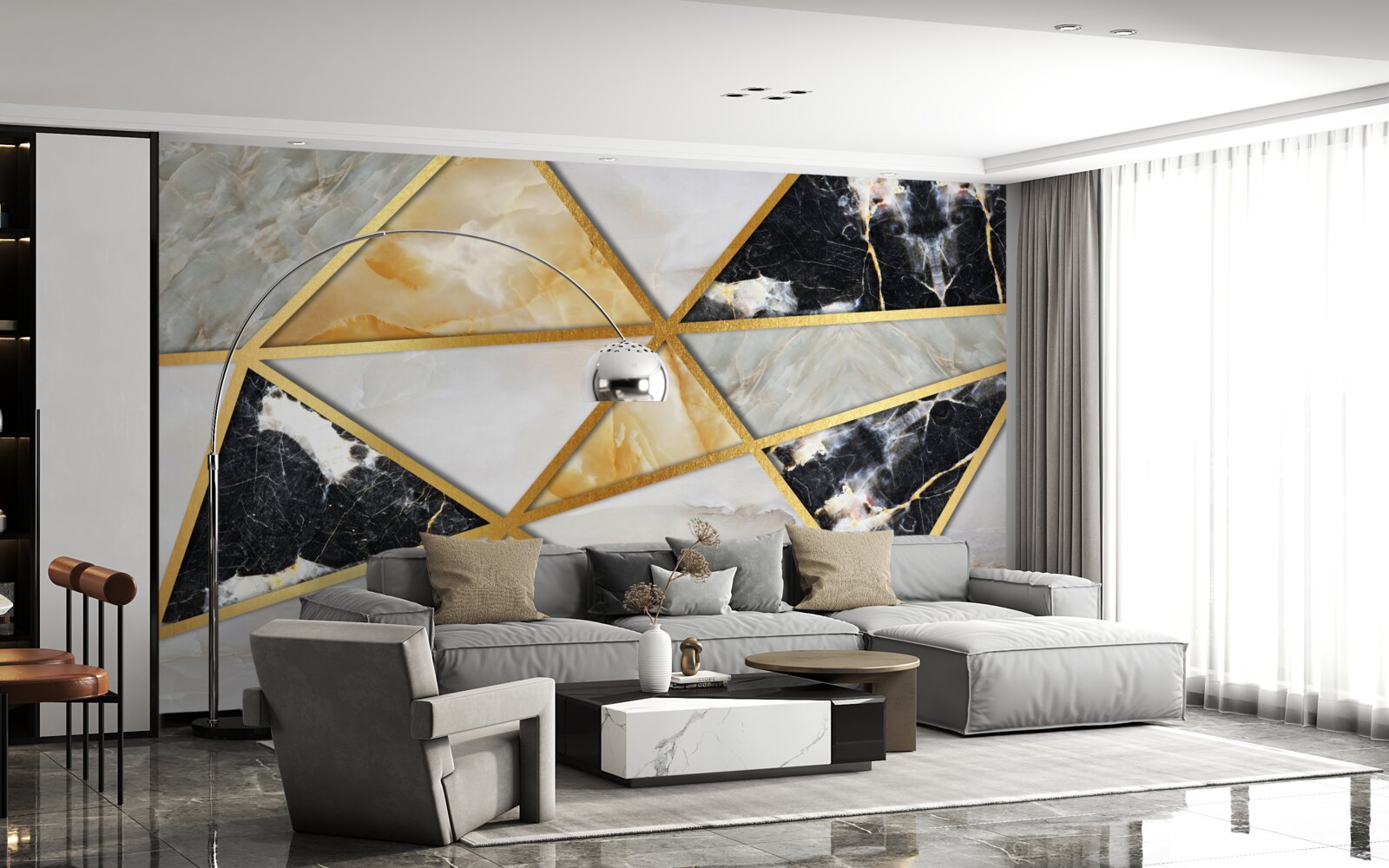 Fototapeta mramorové pozadie s geometrickým vzorom