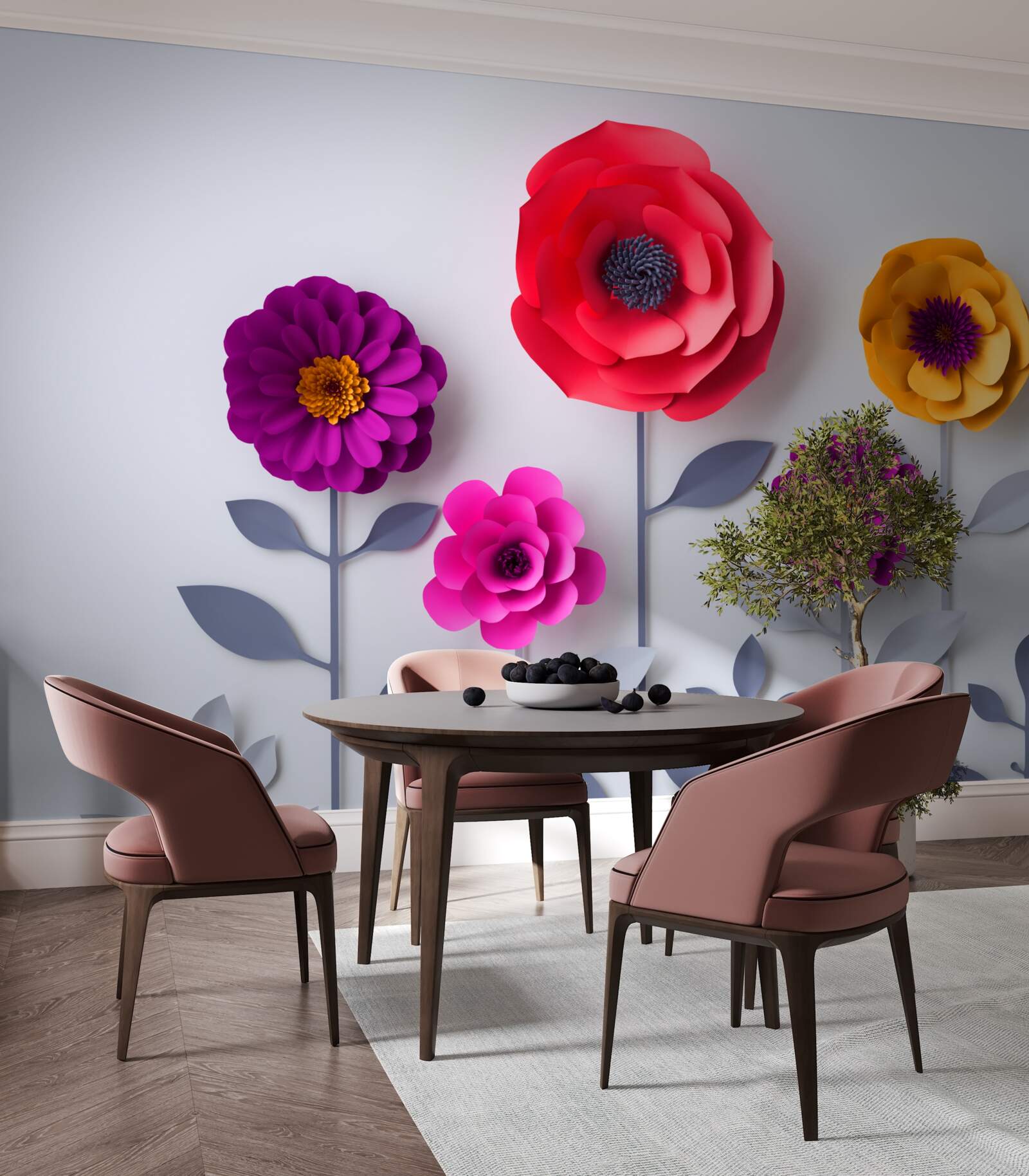 Fototapeta farebné kvety