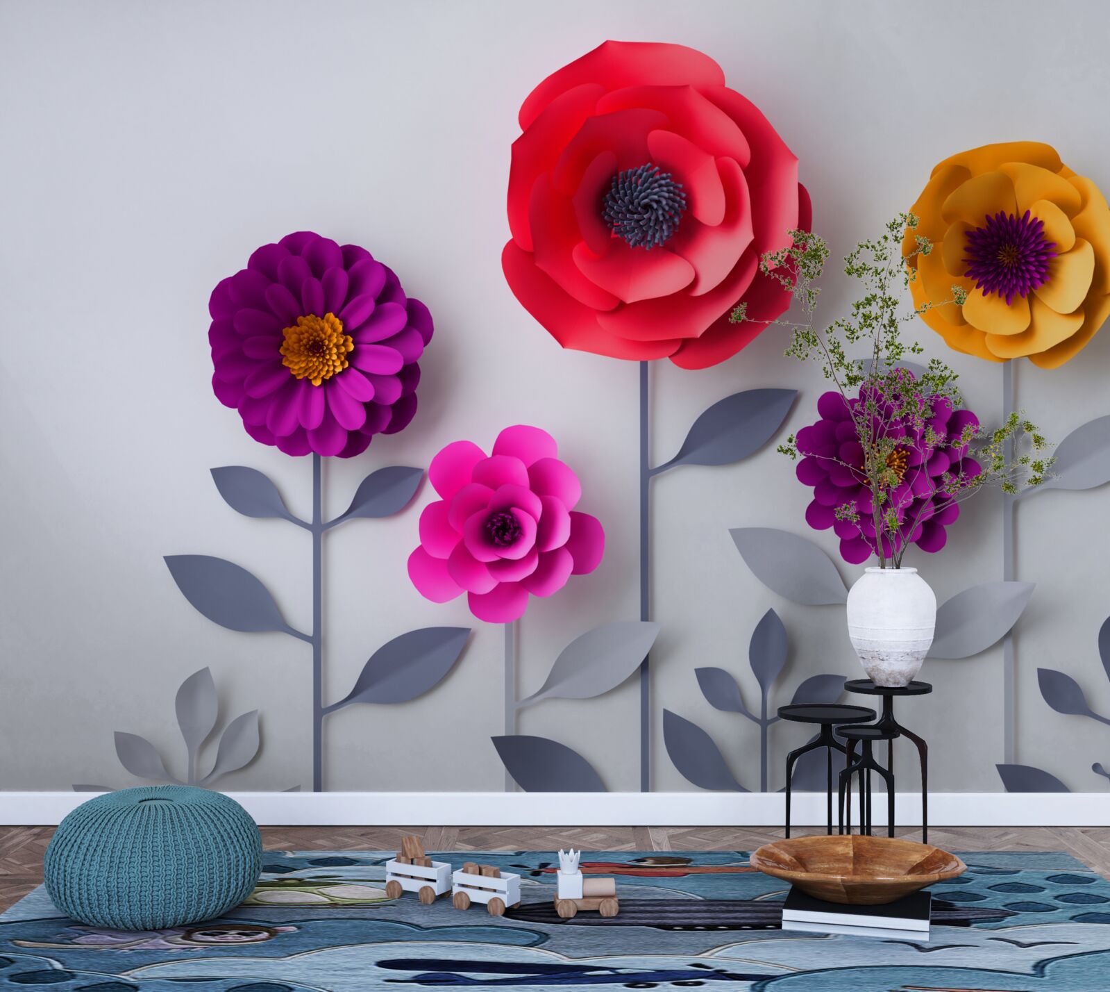 Fototapeta farebné kvety