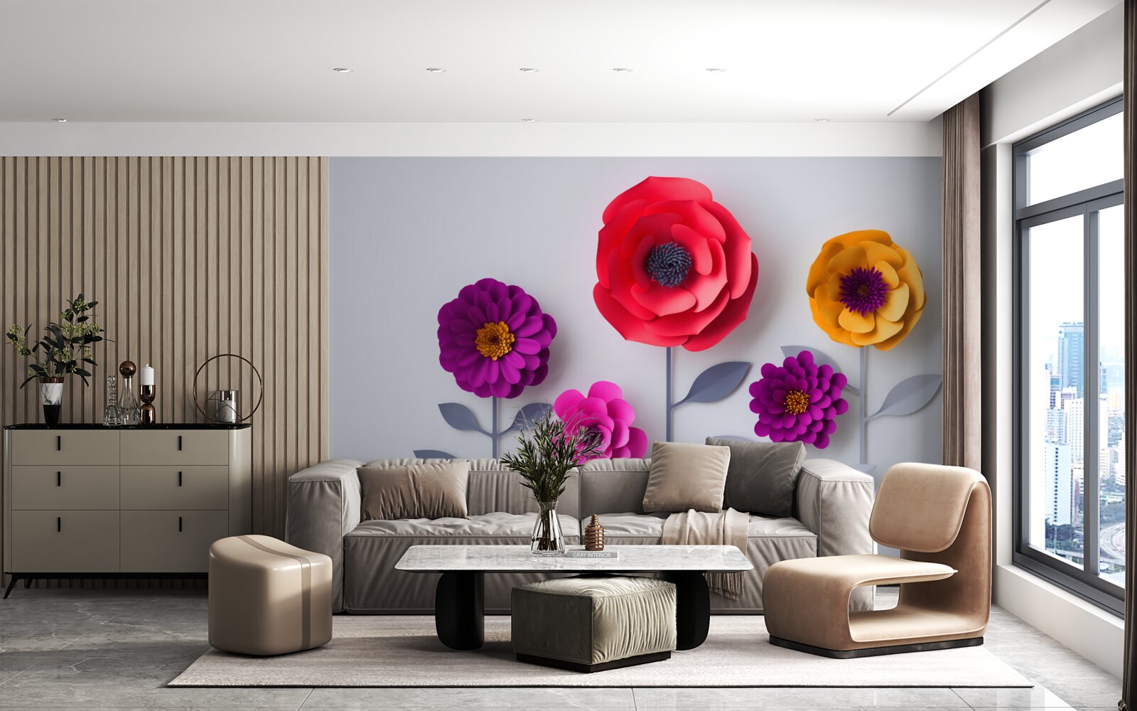 Fototapeta farebné kvety