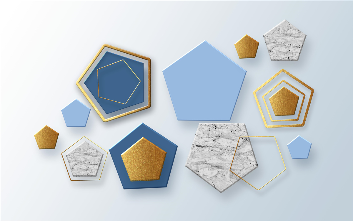 Fototapeta šesťuholníkov v rôznych farebných odtieňoch