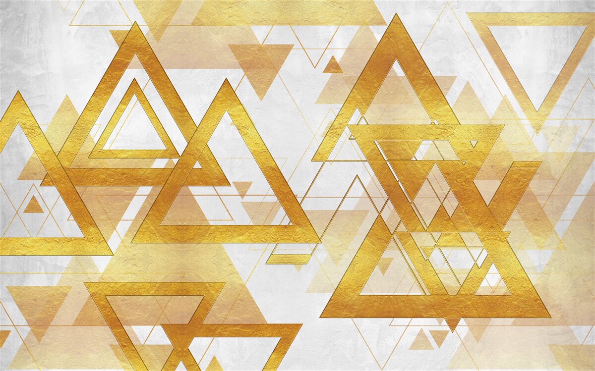 Fototapeta veľa zlatých trojuholníkov