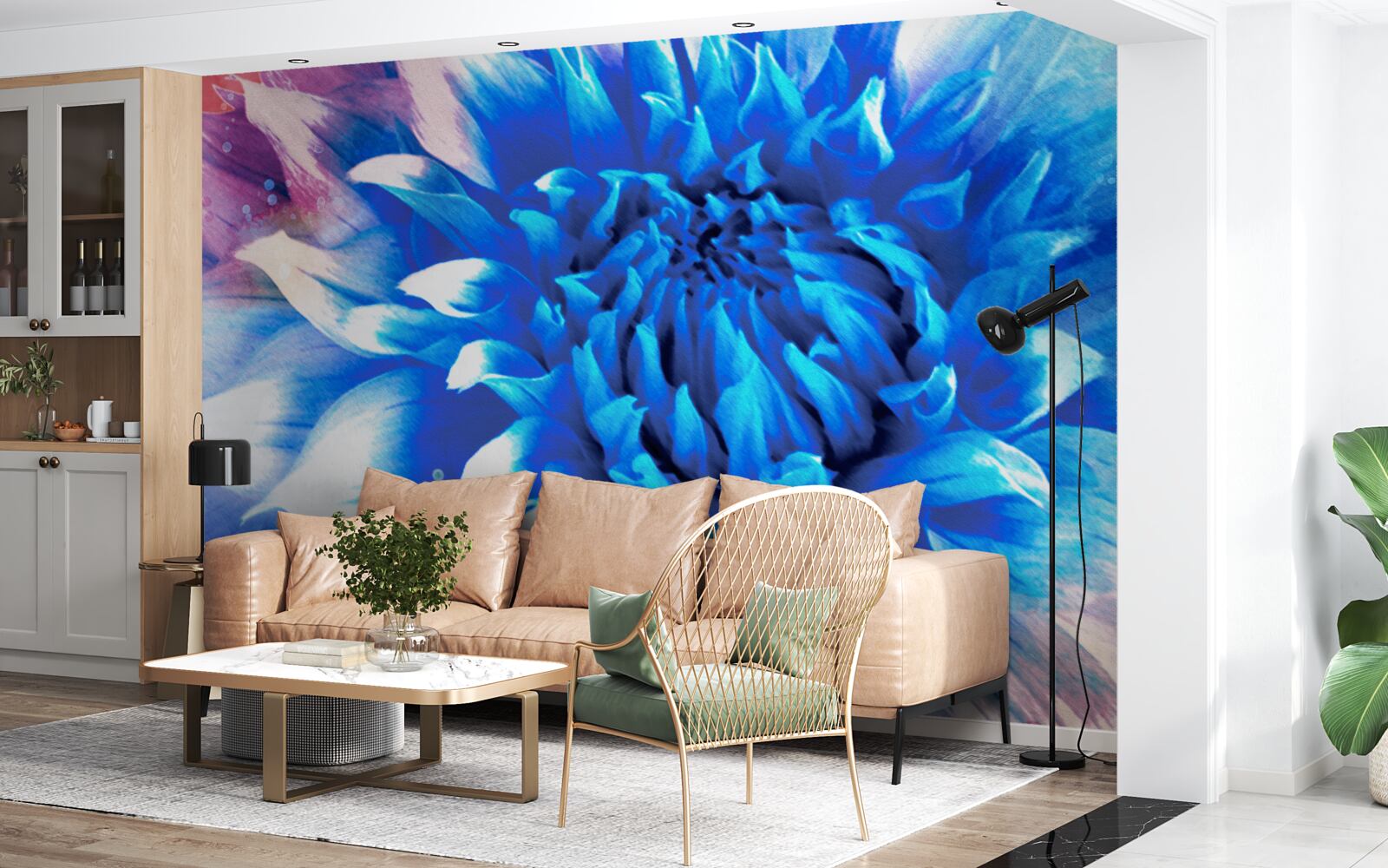 Fototapeta modrá ako azúrová astra