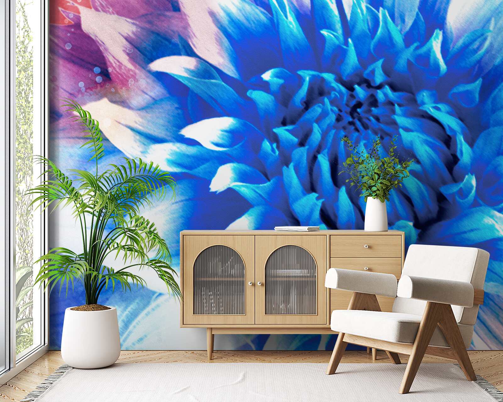 Fototapeta modrá ako azúrová astra