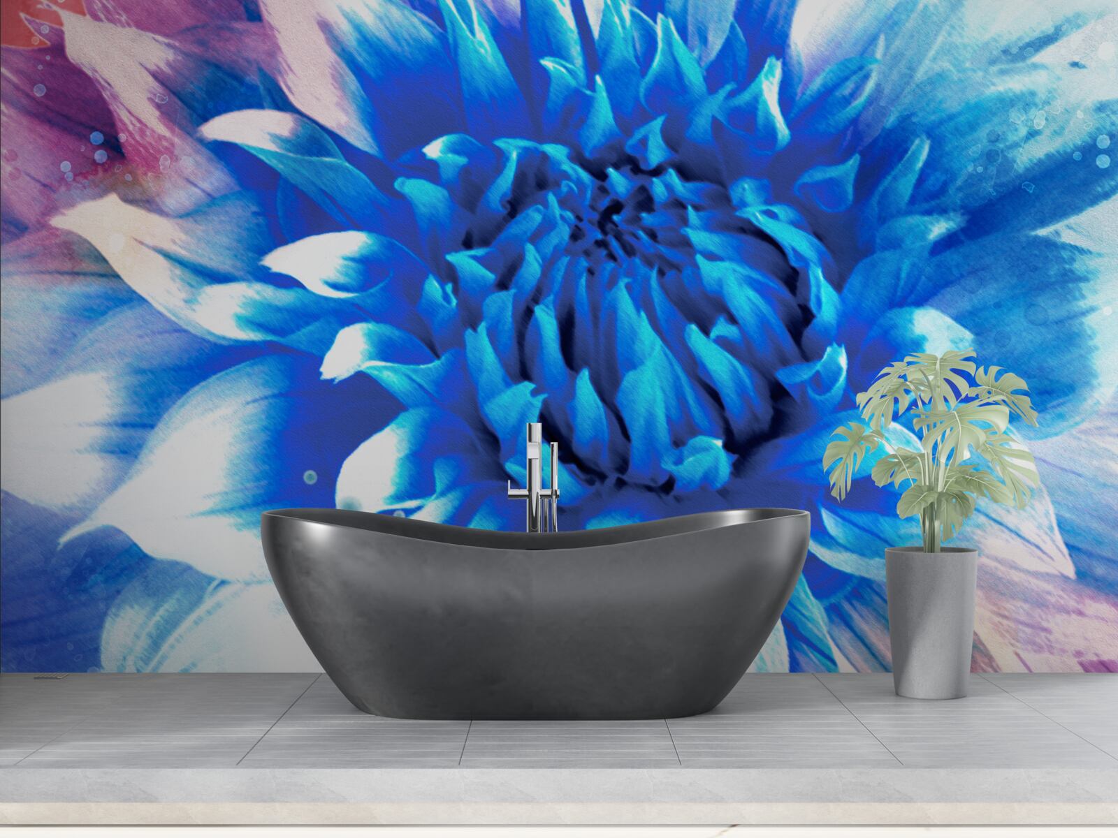 Fototapeta modrá ako azúrová astra