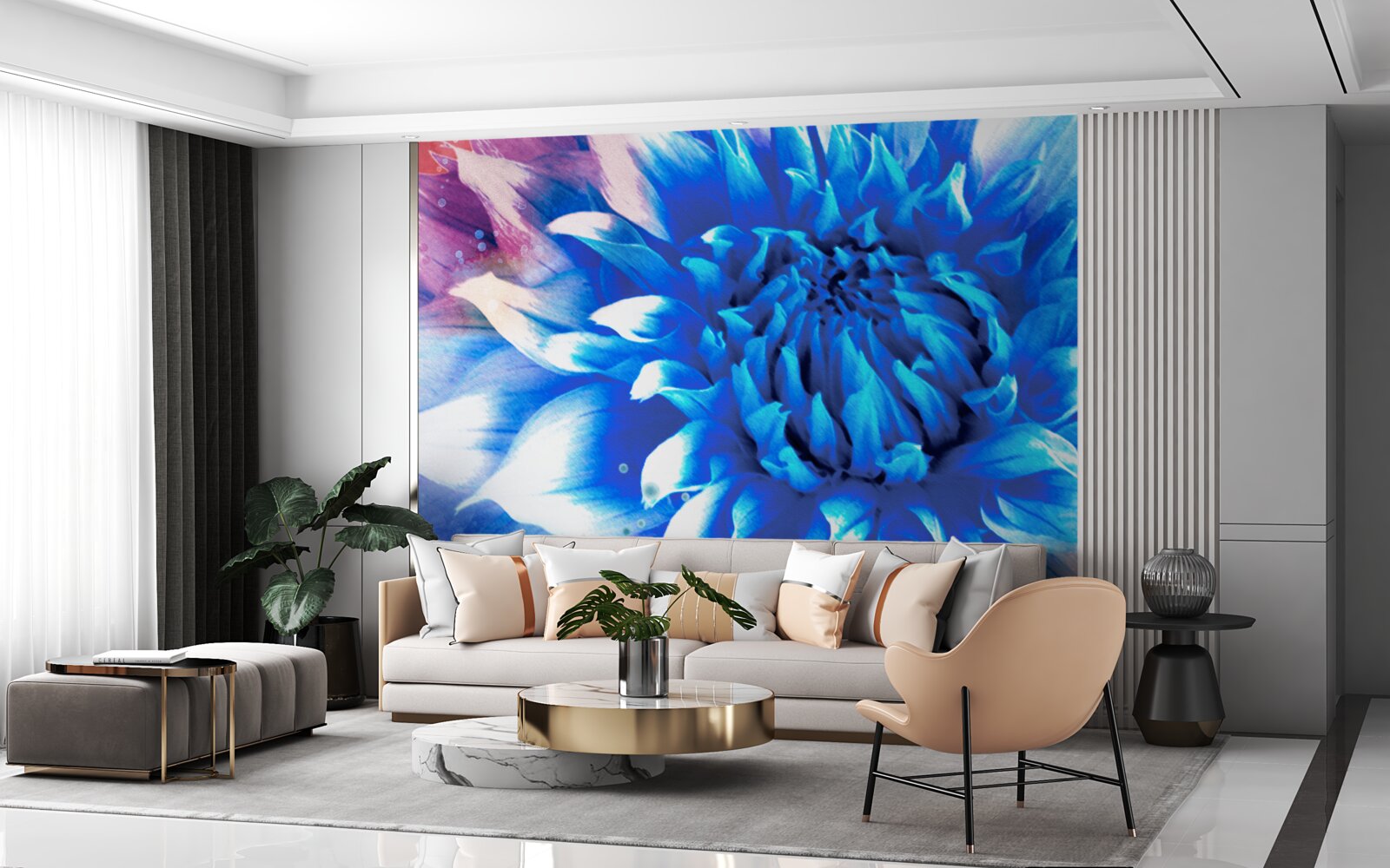 Fototapeta modrá ako azúrová astra