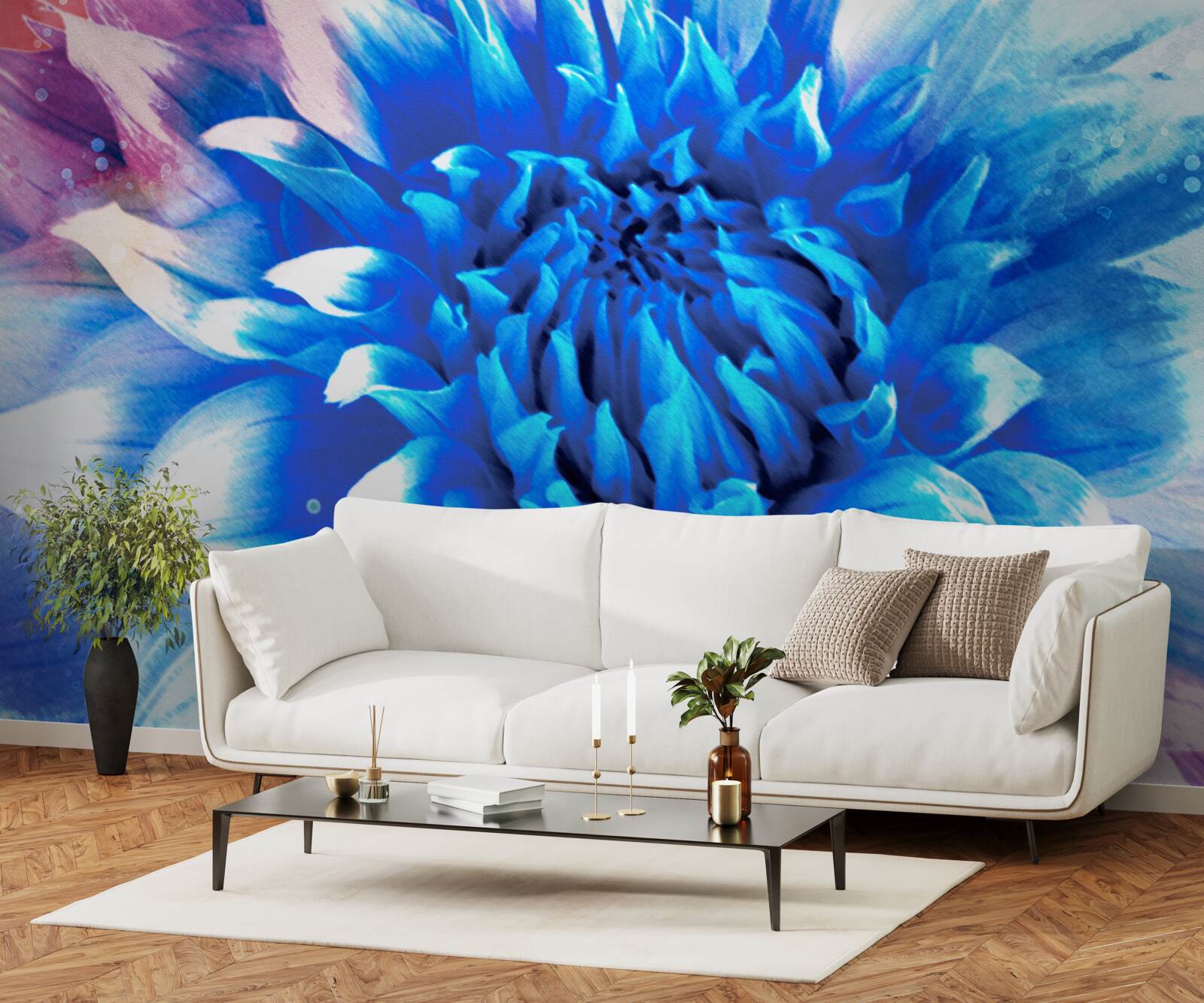 Fototapeta modrá ako azúrová astra